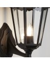 Searchlight® I Фенер Alex - черен метал и стъкло I 1 x E27 - 82530BK - 3