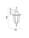 Searchlight® I Фенер Alex - черен метал и стъкло I 1 x E27 - 82531BK - 4