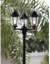 Searchlight® I Градински стълб Alex 220 см 3 литра - копринено черен метал и стъкло, IP44 I 3 x E27 - 82540BK - 5