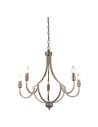 Searchlight® I Пендел Lodge - сатенено сребрист метал I 5 x E14 - 82915-5SS