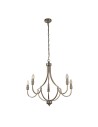 Searchlight® I Пендел Lodge - сатенено сребрист метал I 5 x E14 - 82915-5SS - 2