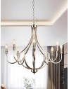 Searchlight® I Пендел Lodge - сатенено сребрист метал I 8 x E14 - 82918-8SS - 5