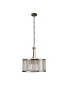 Searchlight® I Пендел Victoria - античен месинг и прозрачен кристал I 5 x E27 - 8295-5AB - 2