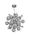 Searchlight® I Пендел Molecule - полиран хромиран метал и стъкло I 12 x G4 - 8312-12CC - 2