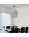 Searchlight® I Пендел Molecule - полиран хромиран метал и стъкло I 12 x G4 - 8312-12CC - 5