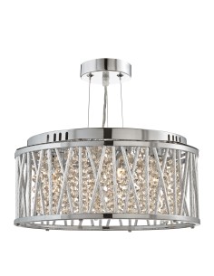 Searchlight® I Полилей Elise - хромиран метал и кристал I 3 x G9 - 8333-3CC - Цена | LEDs4economy