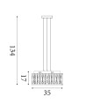 Searchlight® I Полилей Elise - хромиран метал и кристал I 4 x G9 - 8334-4CC - 4