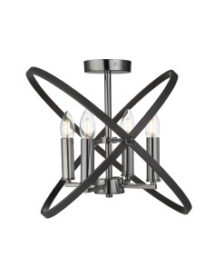 Searchlight® I Hoopla Плафон - калаен метал I 4 x E14 - 8344-4PW - Цена | LEDs4economy