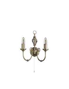 Searchlight® I Аплик Zanzibar - Античен месинг, метал I 2 x E14 - 8392-2 - Цена | LEDs4economy 2