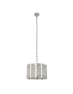 Searchlight® I Пендел Alexandra - сатенено сребро и стъкло Aquatex I 5 x E14 - 8405-5SS - Цена | LEDs4economy 2