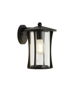 Searchlight® I Външен аплик Pagoda - черен метал и прозрачно стъкло I 1 x E27 - 8477BK - Цена | LEDs4economy