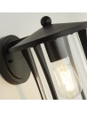 Searchlight® I Външен аплик Pagoda - черен метал и прозрачно стъкло I 1 x E27 - 8477BK - 3