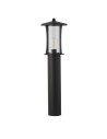 Searchlight® I Градински стълб Pagoda - черен метал и прозрачно стъкло I 1 x E27 - 8478-730 - 2