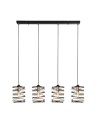 Searchlight® I Пендел Spring - черен метал и злато I 4 x E14 - 85583-4BGO