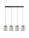 Searchlight® I Пендел Spring - черен метал и злато I 4 x E14 - 85583-4BGO - 2