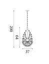 Searchlight® I Пендел Peacock - Хромиран метал и кристал I 14 x G9 - 86012-14CC - 4