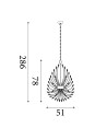 Searchlight® I Пендел Peacock - Хромиран метал и кристал I 20 x G9 - 86012-20CC - 4
