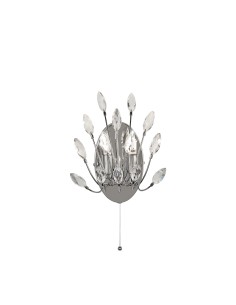 Searchlight® I Аплик Peacock - хромиран метал и кристал I 2 x G9 - 86012-2CC - Цена | LEDs4economy