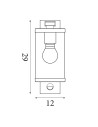Searchlight® I Външен аплик Bakerloo - черен метал и поликарбонат I 1 x E27 - 8631BK - 4