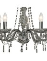 Searchlight® I Пендел Marie Therese - опушено сиво стъкло I 5 x E14 - 8695-5GY - 2