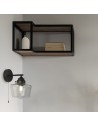 Searchlight® I Аплик School House - черен метал и прозрачно стъкло I 1 x E27 - 8708-1BK - 5