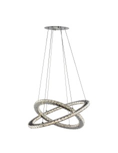 Searchlight® I Пендел Clover LED - хром и прозрачно стъкло I 1 x LED - 8757-168CC - Цена | LEDs4economy