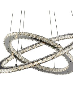 Searchlight® I Пендел Clover LED - хром и прозрачно стъкло I 1 x LED - 8757-168CC - Цена | LEDs4economy 2