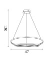 Searchlight® I Пендел Float - метално златно листо и опал I 1 x LED - 8761GO - 4