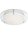 Searchlight® I Limerick плафон - Хром, Огледало, Опалово Стъкло, IP44 I 1 x LED - 8803-36CC