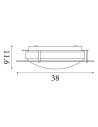 Searchlight® I Limerick плафон - Хром, Огледало, Опалово Стъкло, IP44 I 1 x LED - 8803-36CC - 4