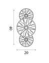 Searchlight® I Плафон Wagon Wheel - бронзов метал, прозрачен, кехлибарено стъкло I 6 x G9 - 88210-6BZ - 4