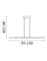 Searchlight® I LED Пендел Linear, черен I 3 x LED - 88520BK - 4
