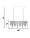 Searchlight® I LED Пендел Drape - хромиран метал и прозрачен кристал I 1 x LED - 8857CC - 3