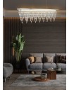 Searchlight® I LED Пендел Drape - хромиран метал и прозрачен кристал I 1 x LED - 8857CC - 4