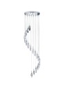 Searchlight® I Пендел Sculptured Ice - хром, прозрачен кристал I 20 x G4 - 888-20