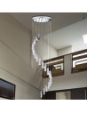 Searchlight® I Пендел Sculptured Ice - хром, прозрачен кристал I 20 x G4 - 888-20 - 4