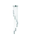 Searchlight® I Пендел Sculptured Ice - хром и стъкло I 8 x G4 - 888-8