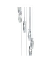 Searchlight® I Пендел Sculptured Ice - хром и стъкло I 8 x G4 - 888-8 - 2