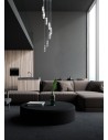 Searchlight® I Пендел Sculptured Ice - хром и стъкло I 8 x G4 - 888-8 - 4