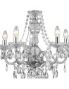 Searchlight® I Пендел Marie Therese - прозрачно стъкло и акрил I 5 x E14 - 8885-5CL - 3