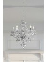 Searchlight® I Пендел Marie Therese - прозрачно стъкло и акрил I 5 x E14 - 8885-5CL - 5