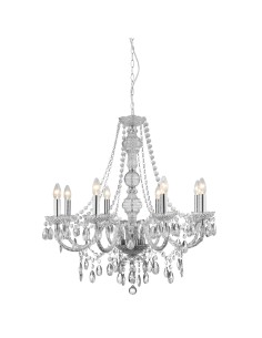 Searchlight® I Пендел Marie Therese - прозрачно стъкло и акрил I 8 x E14 - 8888-8CL - Цена | LEDs4economy