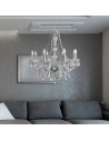 Searchlight® I Пендел Marie Therese - прозрачно стъкло и акрил I 8 x E14 - 8888-8CL - 5