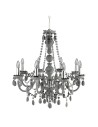 Searchlight® I Пендел Marie Therese - сиво стъкло и акрил I 8 x E14 - 8888-8GY - 2