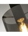 Searchlight® I Пендел Sweden - матово черен метал и опушено омбре стъкло I 1 x E27 - 88910-1BK - 3