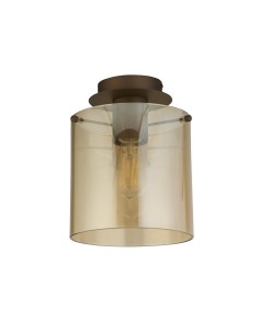 Searchlight® I Плафон Sweden - метална мока и кехлибарено стъкло I 1 x E27 - 88911-1MO - Цена | LEDs4economy 2