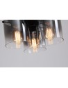 Searchlight® I Плафон Sweden - Матово черно и опушено стъкло I 3 x E27 - 88911-3BK - 3