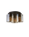 Searchlight® I Плафон Sweden - Mocha Metal & Amber Glass I 3 x E27 - 88911-3MO - 2