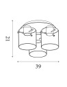 Searchlight® I Плафон Sweden - Mocha Metal & Amber Glass I 3 x E27 - 88911-3MO - 4
