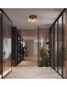 Searchlight® I Плафон Sweden - Mocha Metal & Amber Glass I 3 x E27 - 88911-3MO - 5